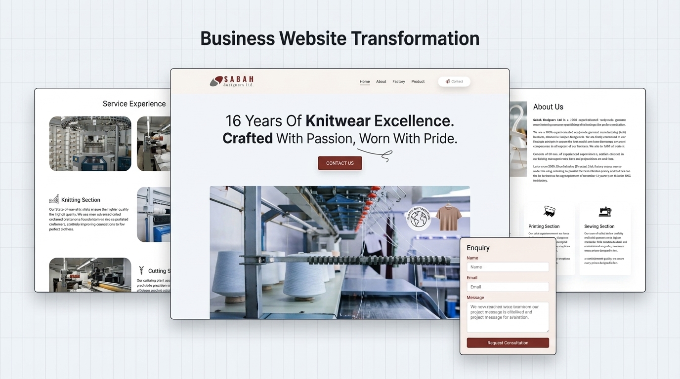 Business website transformation project
